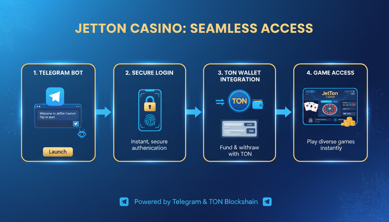 Schemat ekosystemu JetTon i procesu logowania